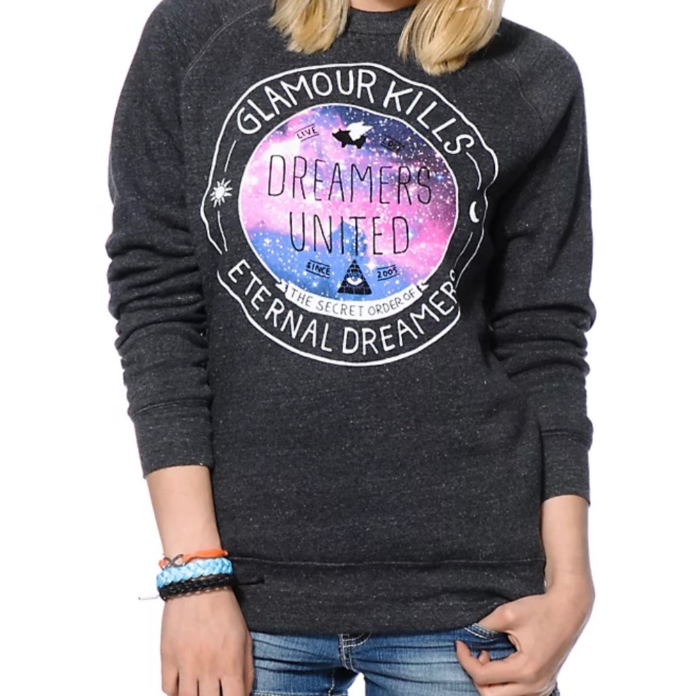 Glamour Kills Charcoal Grey Crewneck Zumiez